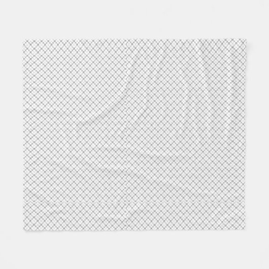 Monochrome Geometric Texture|Seamless Diamond Look Fleece Deken (Voorkant (Horizontaal))