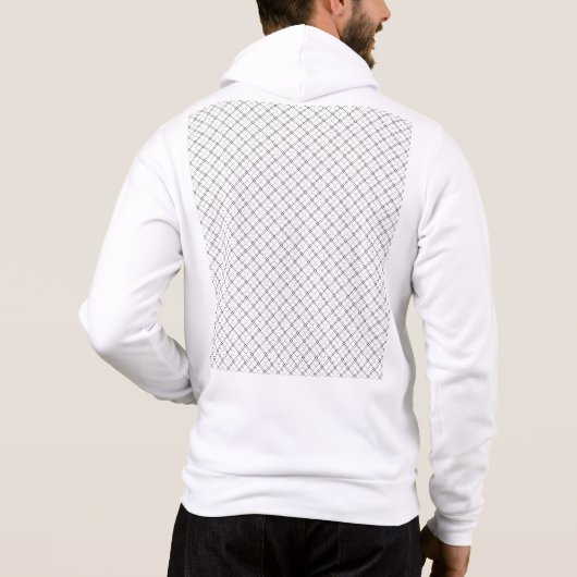Monochrome Geometric Texture|Seamless Diamond Look Hoodie (Achterkant)