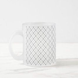 Monochrome Geometric Texture|Seamless Diamond Look Matglas Koffiemok