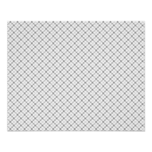Monochrome Geometric Texture|Seamless Diamond Look Perfect Poster (Voorkant)
