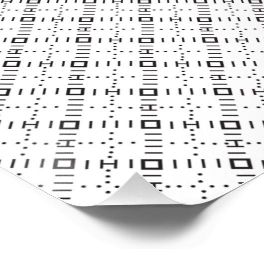 Monochrome Geometric Texture|Seamless Diamond Look Perfect Poster (Hoek)