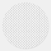 Monochrome Geometric Texture|Seamless Diamond Look Ronde Sticker (Voorkant)