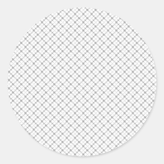 Monochrome Geometric Texture|Seamless Diamond Look Ronde Sticker (Voorkant)