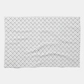 Monochrome Geometric Texture|Seamless Diamond Look Theedoek (Horizontaal)