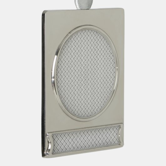 Monochrome Geometric Texture|Seamless Diamond Look Verzilverd Banner Ornament (Rechts)