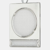 Monochrome Geometric Texture|Seamless Diamond Look Verzilverd Banner Ornament (Links)