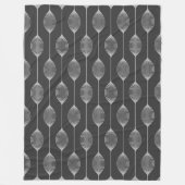 Monochrome Geometrie – Abstract Patroon Fleece Deken (Voorkant)