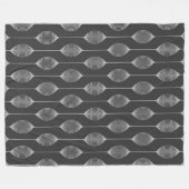 Monochrome Geometrie – Abstract Patroon Fleece Deken (Voorkant (Horizontaal))