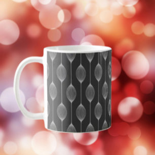 Monochrome Geometrie – Abstract Patroon Klassieke  Koffiemok