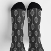 Monochrome Geometrie – Abstracte Patroon Crew Soks Sokken (Top)