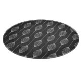 Monochrome Geometrie – Glazen Snijplank (Hoek)