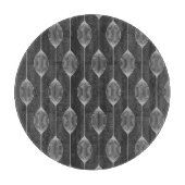 Monochrome Geometrie – Glazen Snijplank (Voorkant)