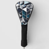 Monochrome geometrie golfheadcover (Voorkant)