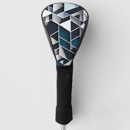 Monochrome geometrie golfheadcover (Voorkant)