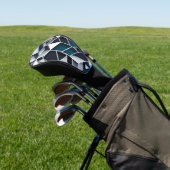 Monochrome geometrie golfheadcover (Insitu)