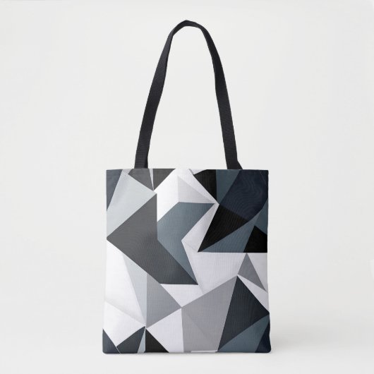 Monochrome geometrie tote bag (Voorkant)