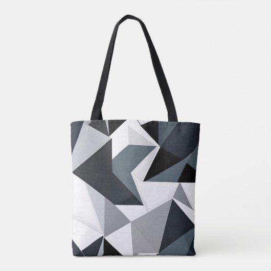 Monochrome geometrie tote bag (Achterkant)