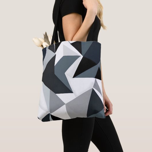 Monochrome geometrie tote bag (Dichtbij)