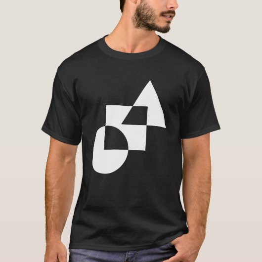 Monochrome Geometrisch Mozaïek T-Shirt (Voorkant)