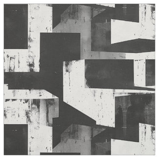 Monochrome Geometrische Abstracte Grunge Stof