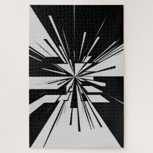 Monochrome Geometrische Abstractie Puzzel
