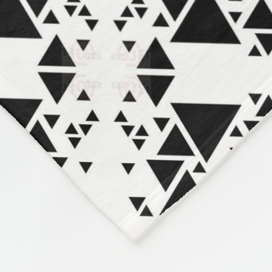 Monochrome Geometrische Driehoeken Dekbed Fleece Deken (Hoek)