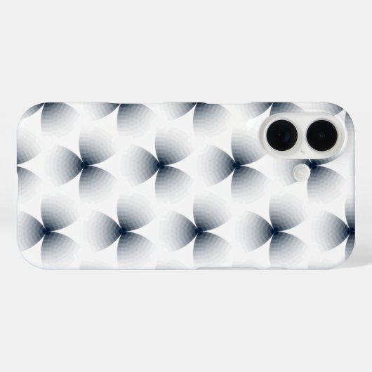 Monochrome geometrische illusiegradiënt Case-Mate iPhone case (Achterkant (horizontaal))