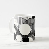 Monochrome geometrische kunst - Minimalistische BL Koffiemok (Voorkant links)