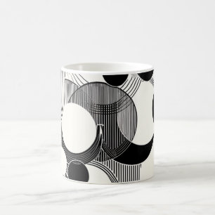 Monochrome geometrische kunst - Minimalistische BL Koffiemok