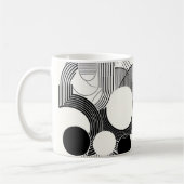 Monochrome geometrische kunst - Minimalistische BL Koffiemok (Links)