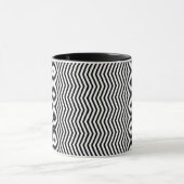 Monochrome Geometrische Lijnen Combo Mok (Midden)