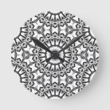 Monochrome geometrische Mandala Bloom