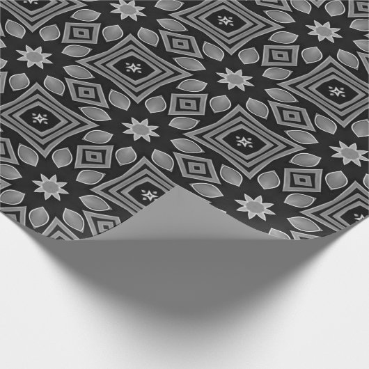 Monochrome geometrische stijl cadeaupapier (Hoek)