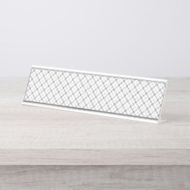 Monochrome geometrische textuur|Naadloos diamant u Bureau Naambordje