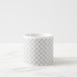 Monochrome geometrische textuur|Naadloos diamant u Espresso Kop