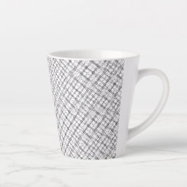 Monochrome geometrische textuur|Naadloos diamant u Latte Mok