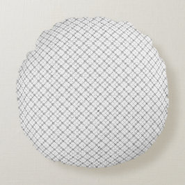 Monochrome geometrische textuur|Naadloos diamant u Rond Kussen