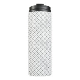 Monochrome Geometrische Textuur|Naadloos Diamantpa Thermosbeker