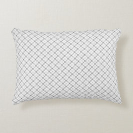 Monochrome geometrische textuur|Naadloze diamant l Accent Kussen
