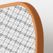 Monochrome geometrische textuur|Naadloze diamantlo Pickleball Paddle (Links Detail)