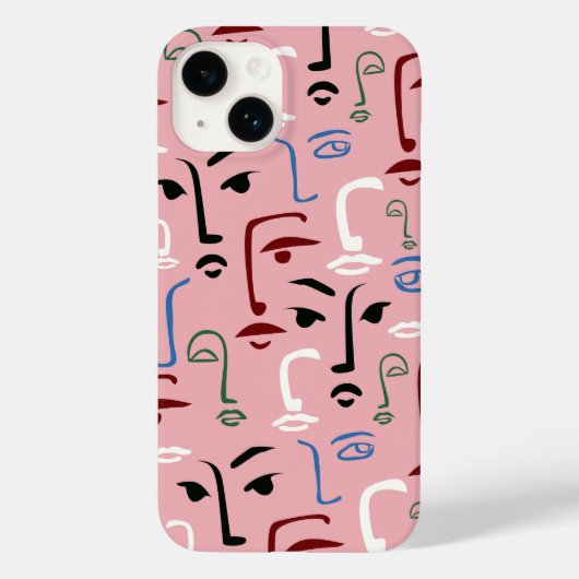 Monochrome gezichten Case-Mate iPhone case (Achterkant)