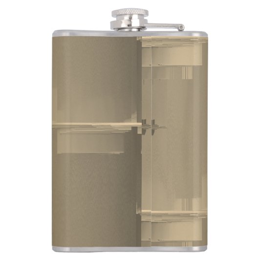 monochrome glitch heupfles (Achterkant)