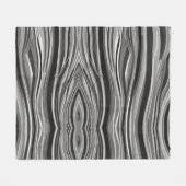 Monochrome Golven Fleece Deken (Voorkant (Horizontaal))