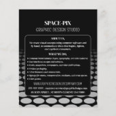 Monochrome grafische vormgeving, grafische vormgev flyer (Voorkant)