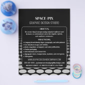 Monochrome grafische vormgeving, grafische vormgev flyer (Enkel)