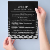 Monochrome grafische vormgeving, grafische vormgev flyer (Hand)