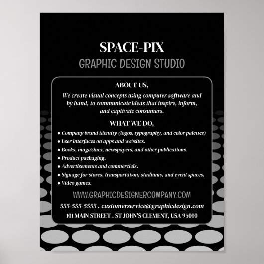 Monochrome grafische vormgeving, grafische vormgev poster (Voorkant)