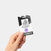 Monochrome grijze driehoeksbeveiligingspersoneel F Badge (Handheld)