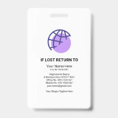 Monochrome grijze driehoeksbeveiligingspersoneel F Badge (Achterkant)