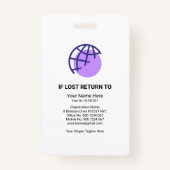 Monochrome grijze driehoeksbeveiligingspersoneel F Badge (Achterkant)